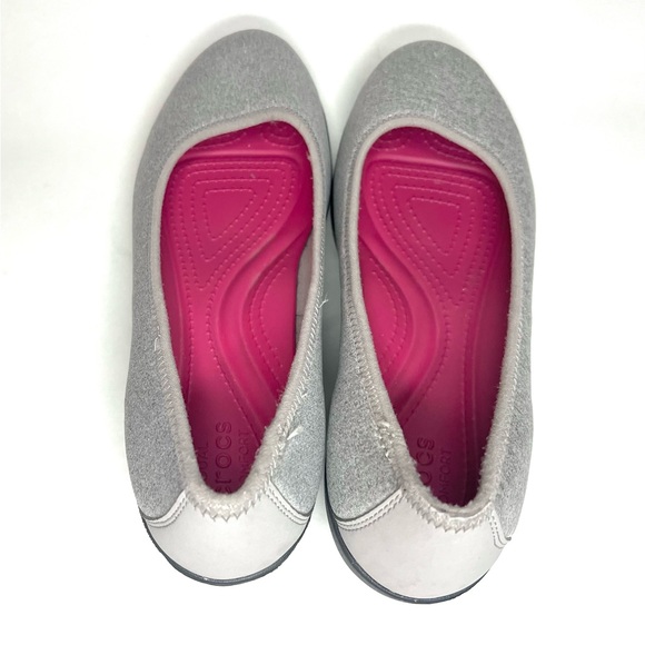 Crocs Womens Busy Day Slip On Comfort Ballet Wedges Shoes Sz 8 - Picture 7 of 10